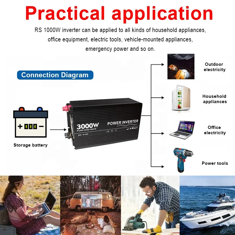 removable power inverter 5kwa pure sine wave solar inverter ISO 9001 standard