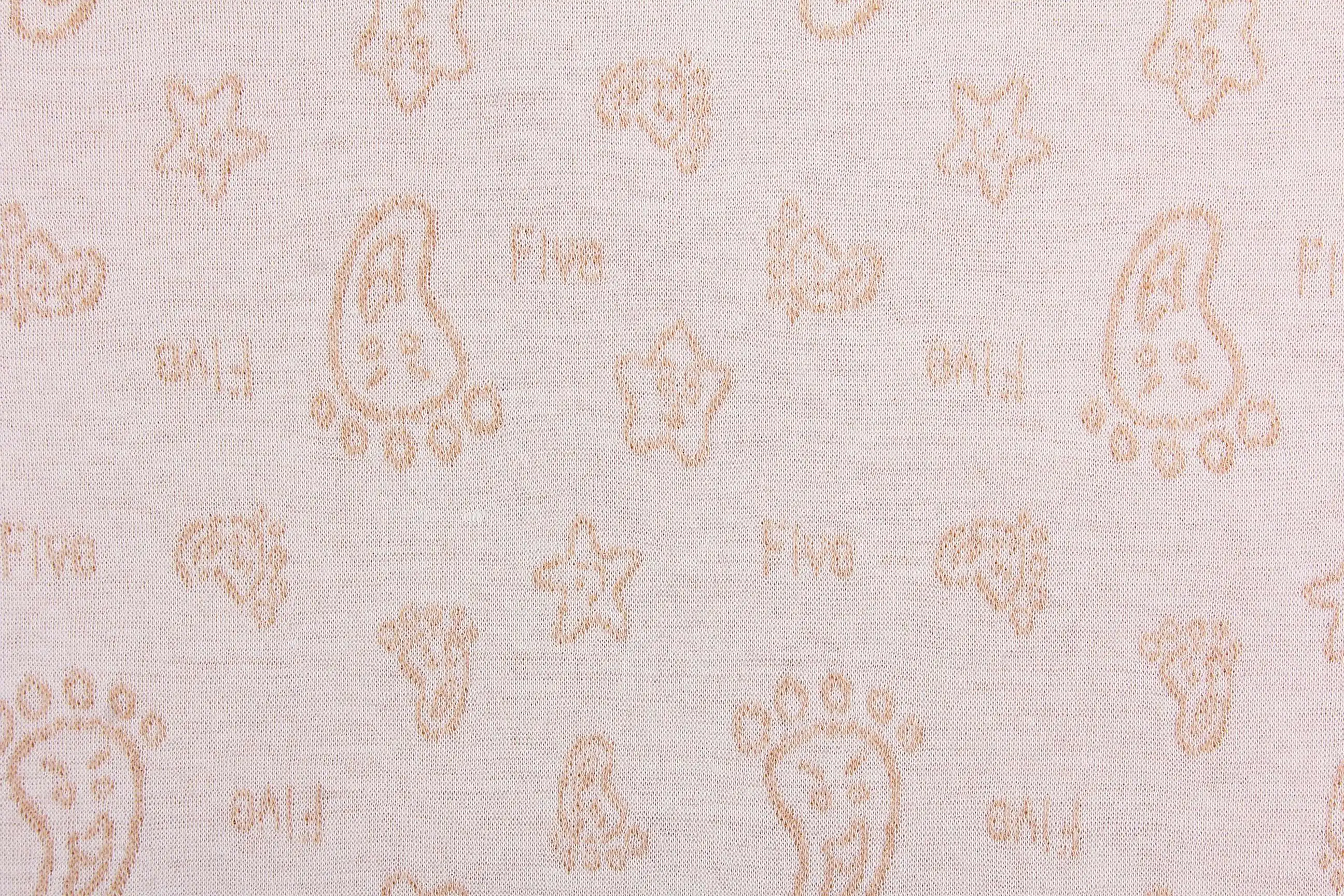 High Quality 185gsm Knitted Natural Colored Combed Cotton Soft Jacquard 100% Interlock Fabric Cotton