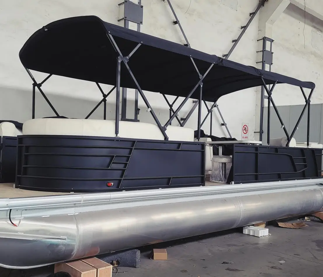 
Summer Promotion US standard 26 feet luxury entertainer party barge pontoon boat with huge discount 15% until August 30th 