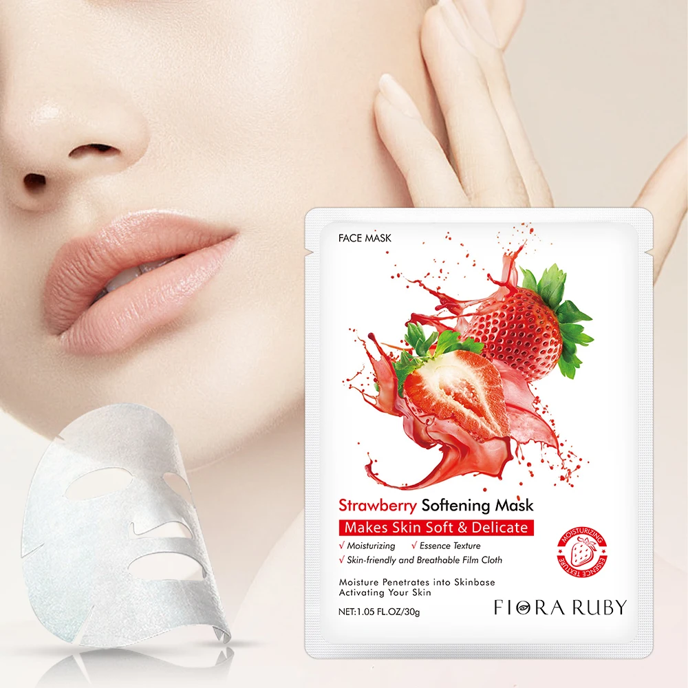 Facial Mask Skin Collagen Beauty Organic Moisturizing Fruit Plant Extract Rose Essence Face Mask