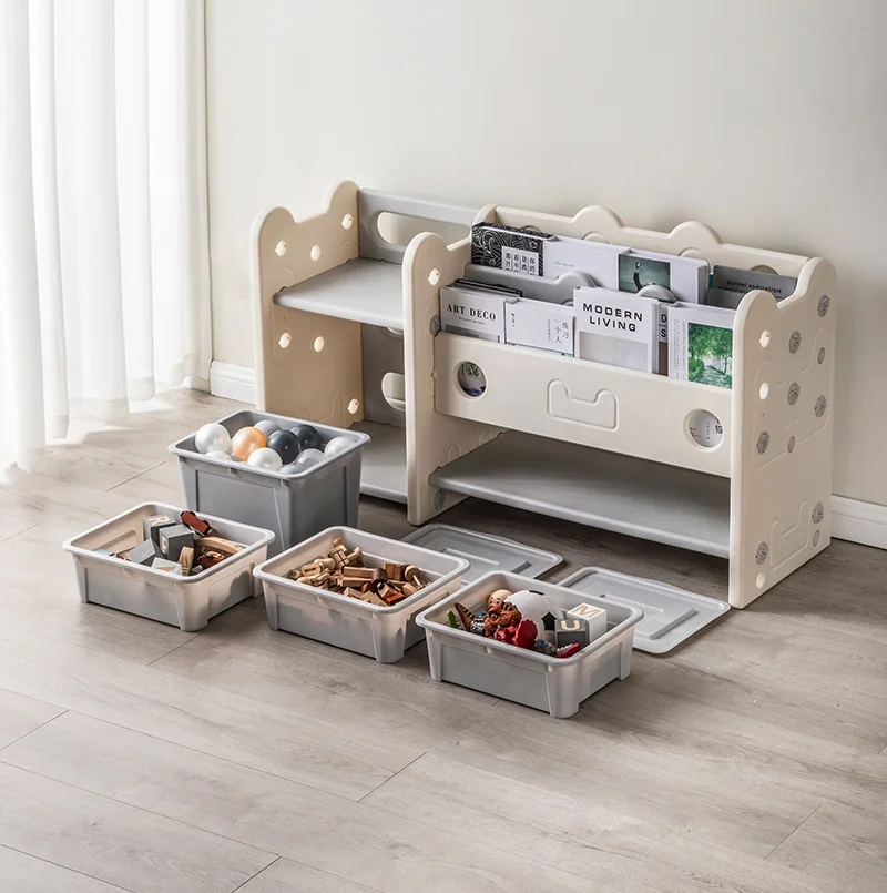 kids room toys organizer plastic book shelf for children