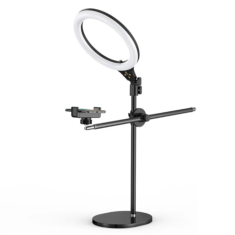 Ring Light With Tripod Stand Cell Phone Holder For Live Stream Makeup Mini Led Camera Ringlight For Live Streaming