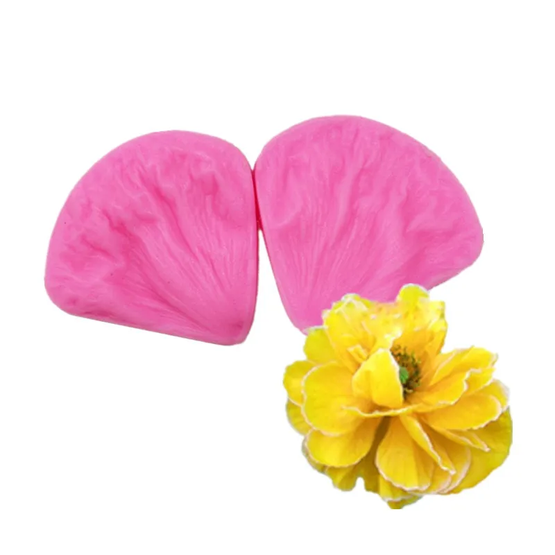 Homesun HY Flower Fondant Silicone Veining Mold Gumpast Rose Peony Lily Tulips Wedding Flower Cake Decorating Tools