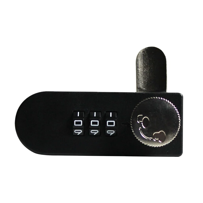 DMZ-6002W(6091)  Resettable keyless 3 digit mechanical combination furniture lock with plastic lock housing and dials