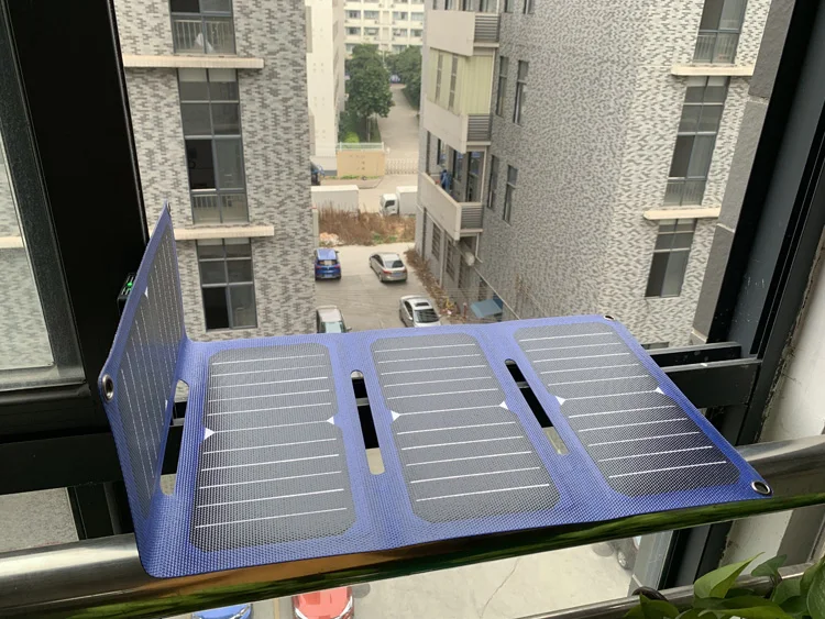 
China factory portable foldable solar charger 4 fold waterproof for power bank mobile phone 