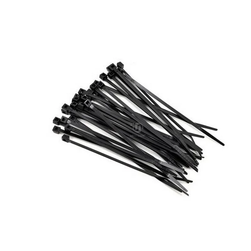 100pcs packing Loop Tie Wire Black Nylon Cable Ties  2.5*200MM