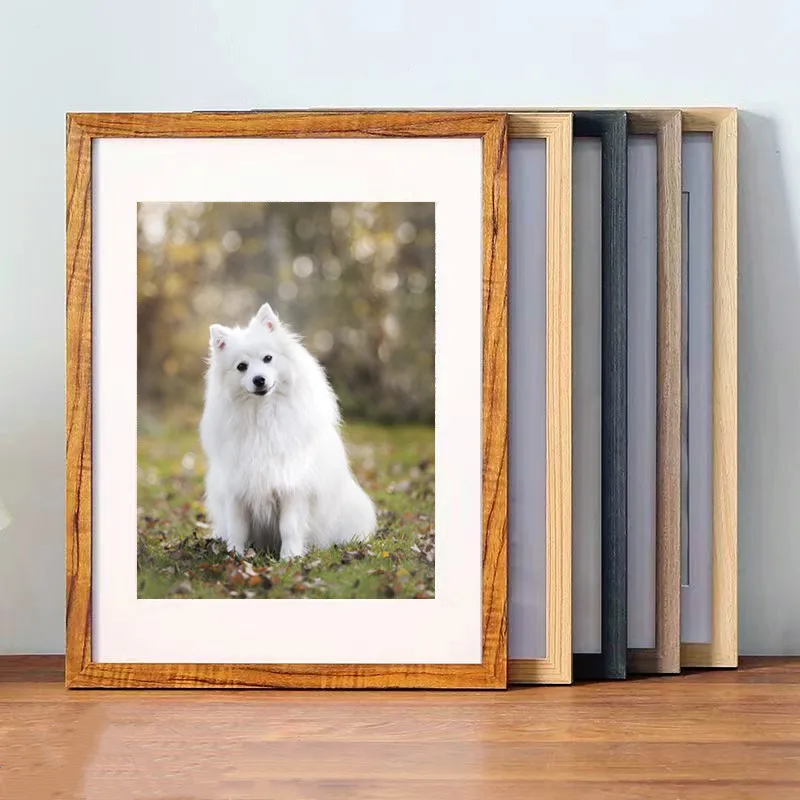 R-Frame Factory direct A4 A3 8x12 12x16 Solid Wood Picture Frames Wall Mount Poster Display Wooden Photo Frame