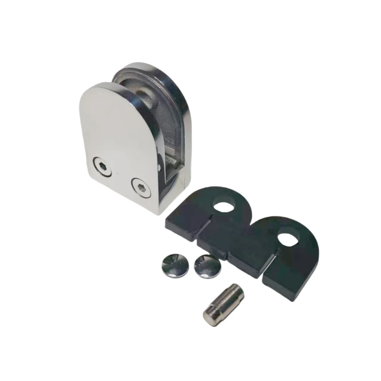 Stainless steel 304/316 balcony Stair handrail D type fish mouth pipe connector square round post fence glass railing clamp