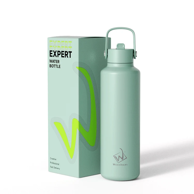 2024 Eco Friendly Fitness Custom Vacuum Insulated Water Flask Bottle Termos Sports Waterbottle Water Bottles For Men