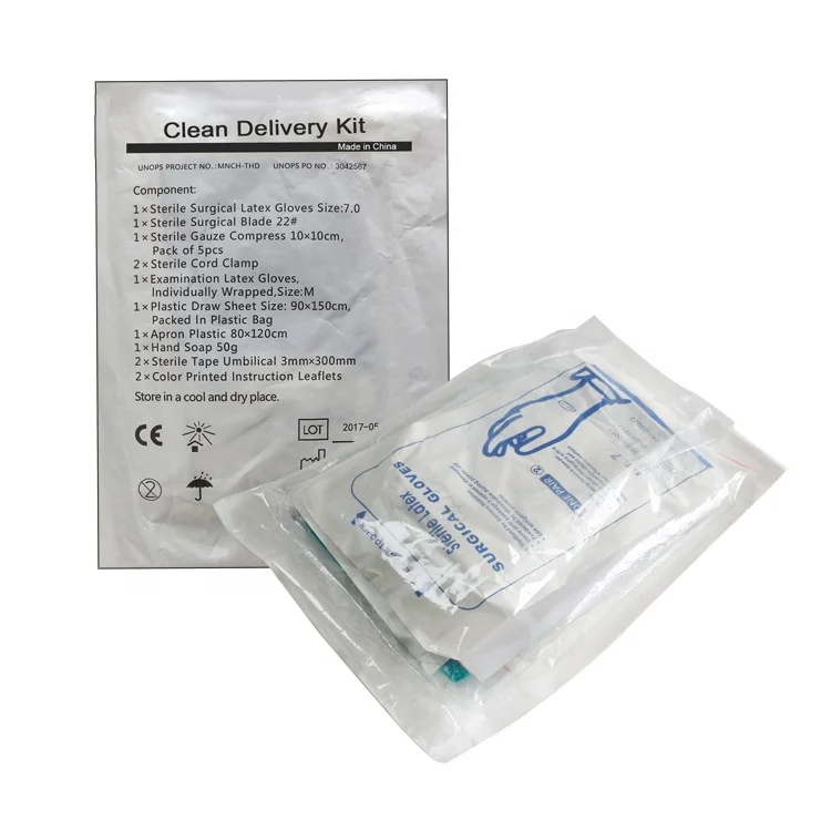 Disposable Surgical Baby Birth Gynecological Clean Emergency Natural Childbirth Delivery Cleaning Bag Pack Kit