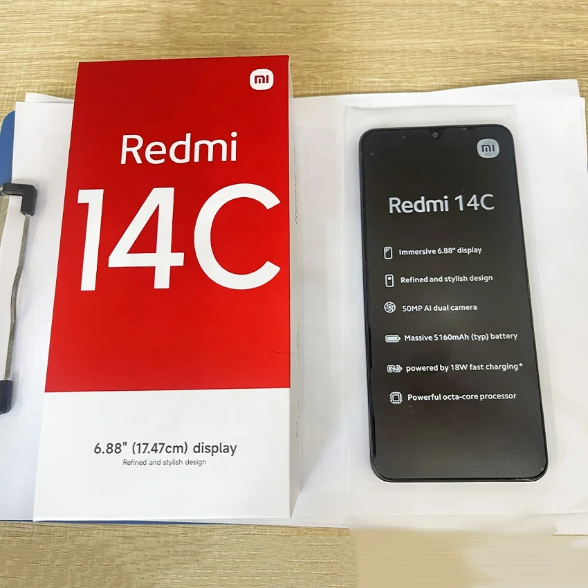For Xiaomi Redmi 14C 13C Android Used Phone Wholesale Original Cheap Waterproof Unlocked Cell Phones with 1 Year Warranty