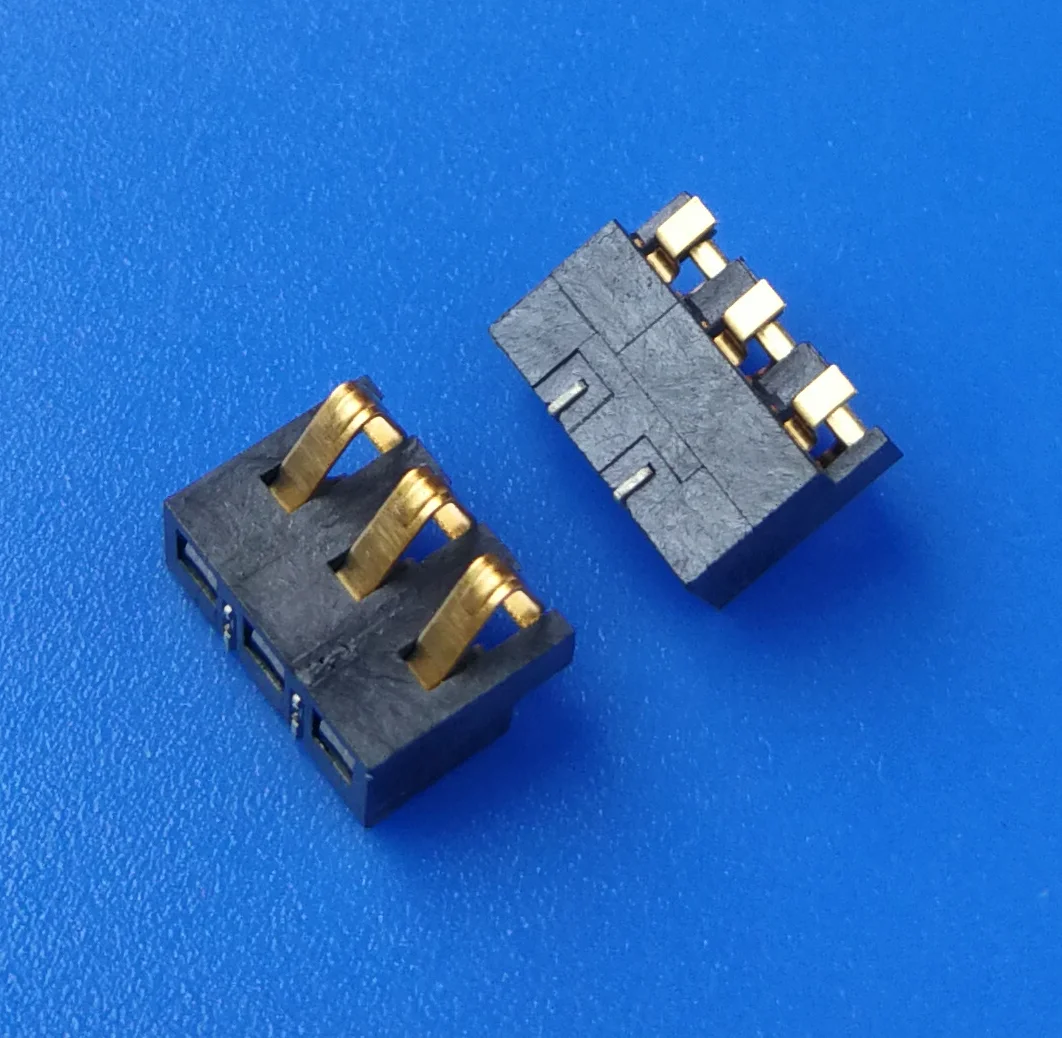 Factory Directly Sale 3P Male SMT Battery Connector 3.0mm Contact Power Connector
