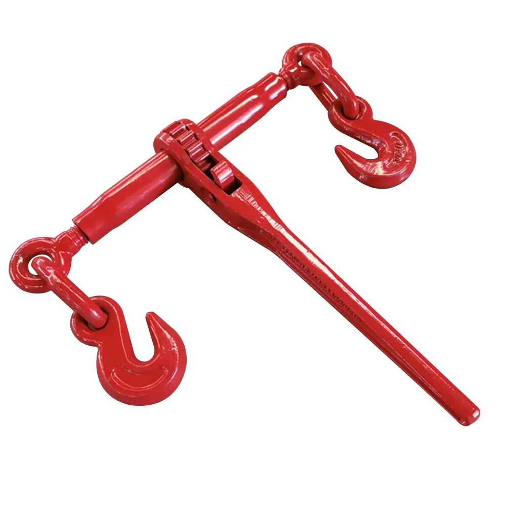 G80 Drop Forged Red Ratchet Load Binder with Hooks