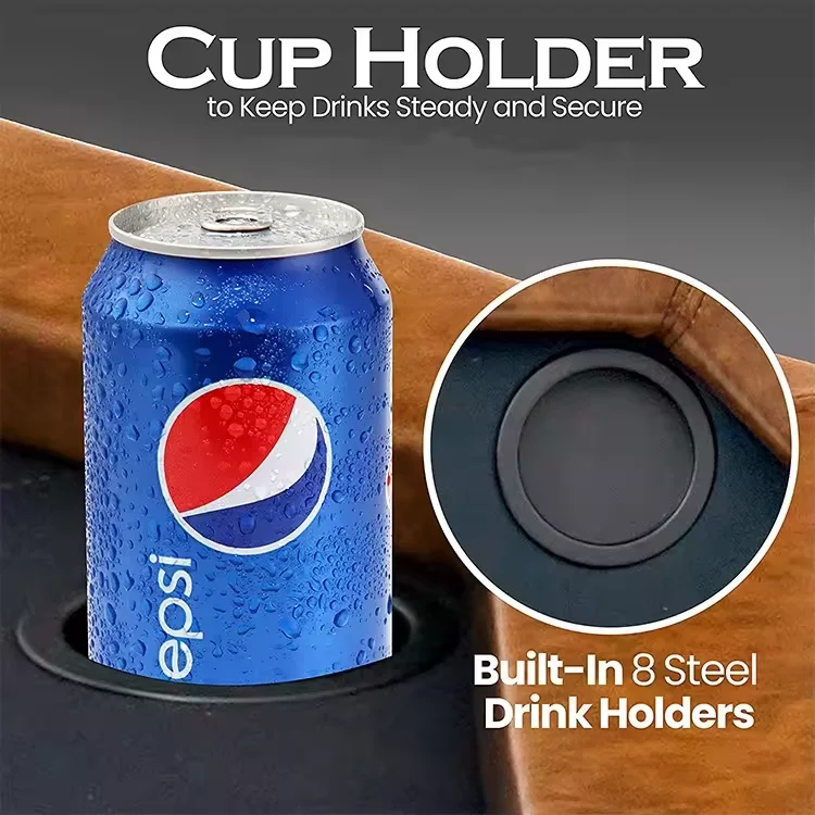 48 Inch 8 Player Poker Table Casino Table With Steel Cup Holders Leisure Poker Table