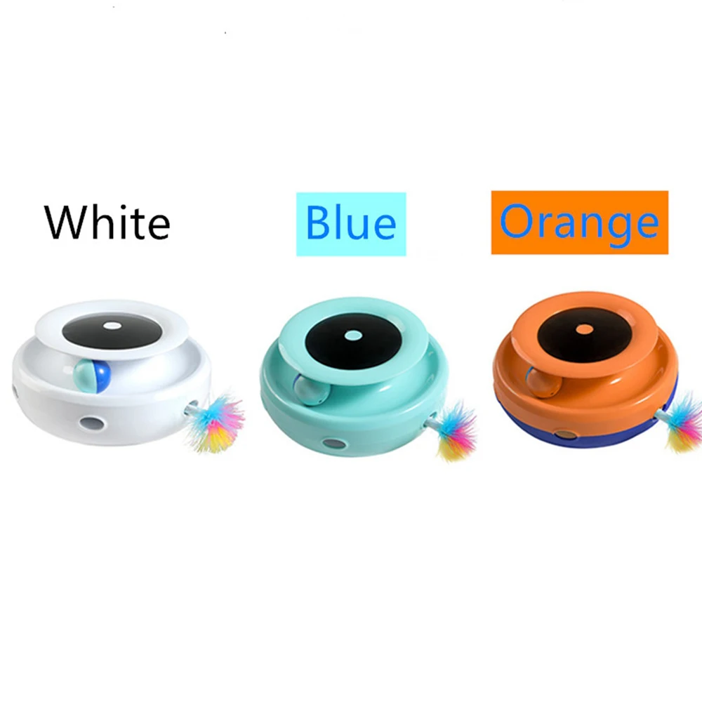 
Doughnut motion electric cat toys with Feather 