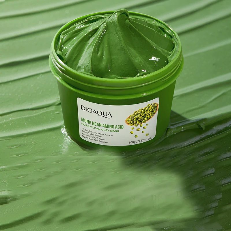 OEM Amino Acid Face Mud Blackhead Remover Green Bean Mud Deep Cleaning Mud Mask Stick Oil Control Anti-Acne Masks Purifyin