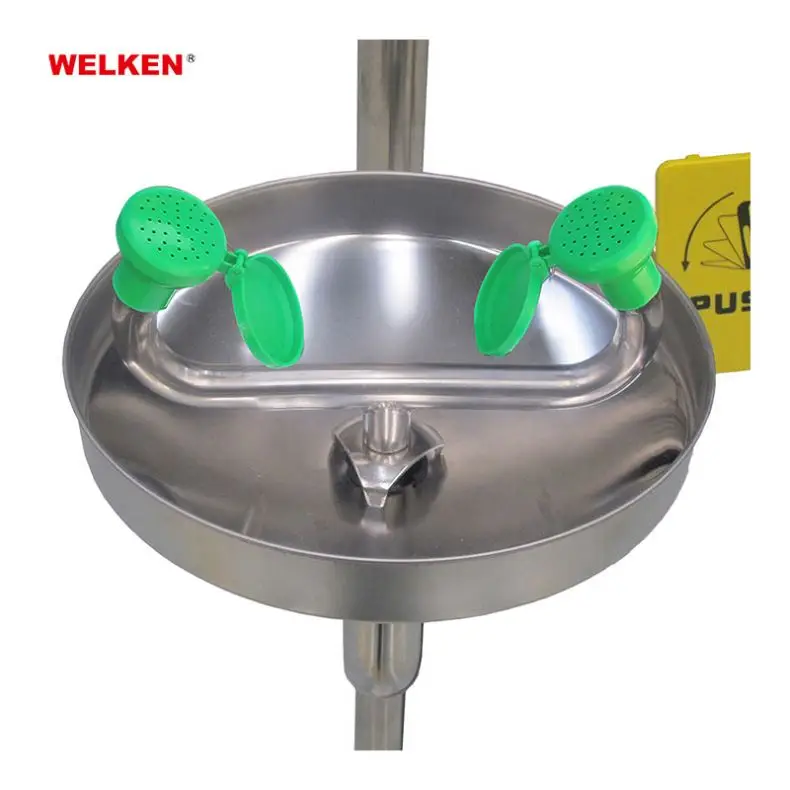 WELKEN Brand Higher Stainless steel Combination Eye Wash And Shower BD-530 Safety eyewash station ANSI Z358.1-2009 standard