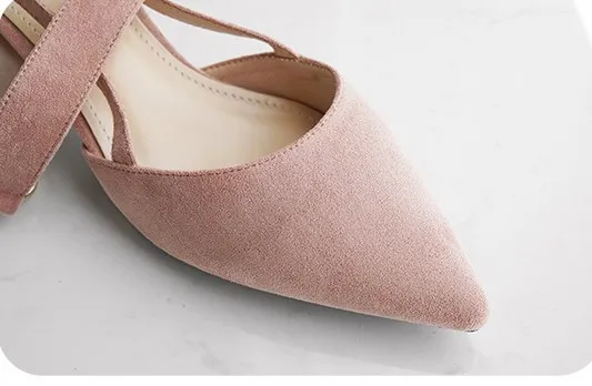 NANA rubber sole sandals female dress shoes, new 5cm high heels rhinestone pointed dress shoes,faux suede leather shoes