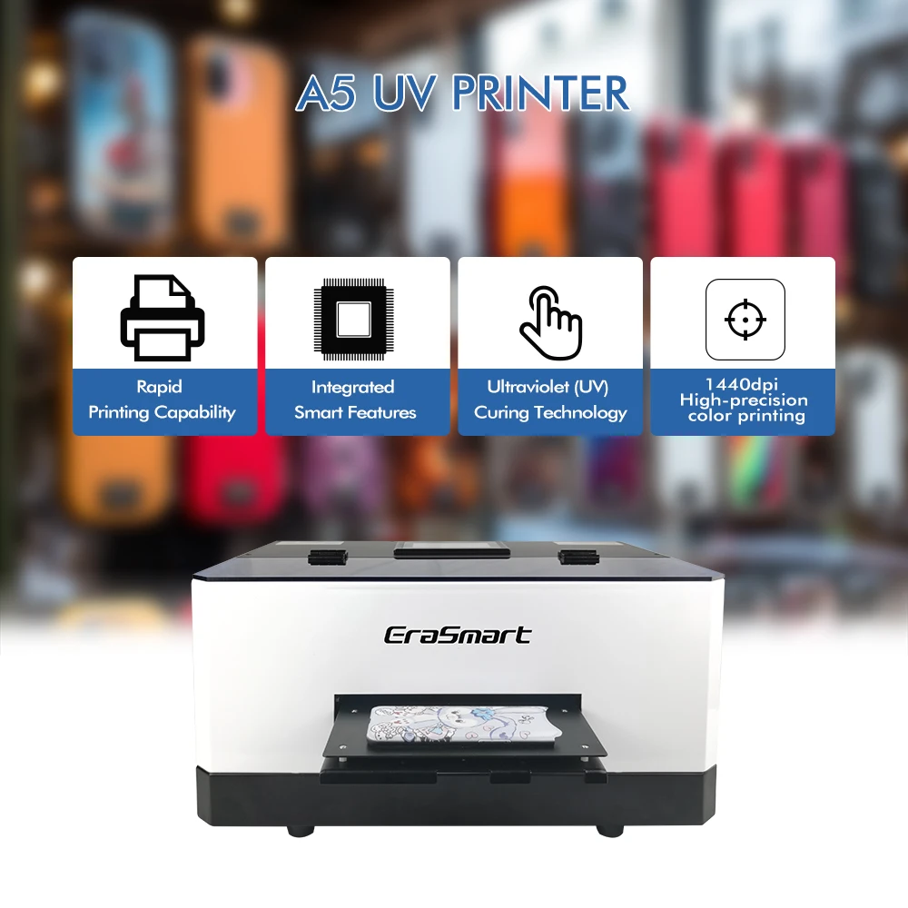 Erasmart L800 Print Head A5 Uv Printer Printing Machine Hone Case for Small Business