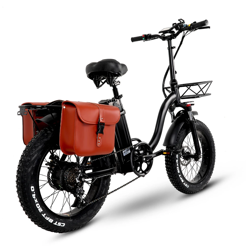 Europe free duty Foldable 20inch Fat Tire Super Lightweight City 500W 48V 15AH Folding E-bike Unisex Electric Bike Bicycle