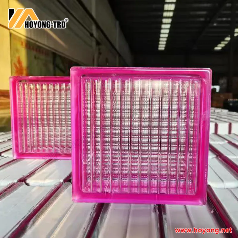 190*190*80mm Colored Crystal Glass Block Brick