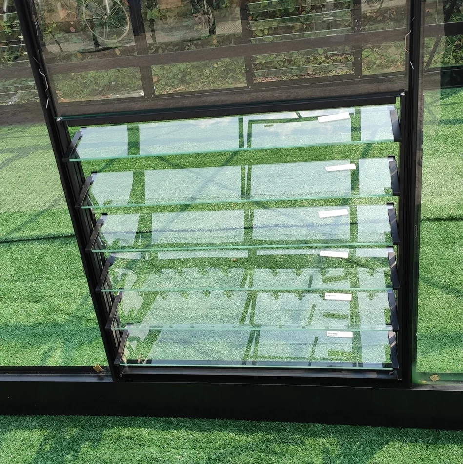 New style greenhouse aluminum glass louver windows side manual louver panels for greenhouse ventilation