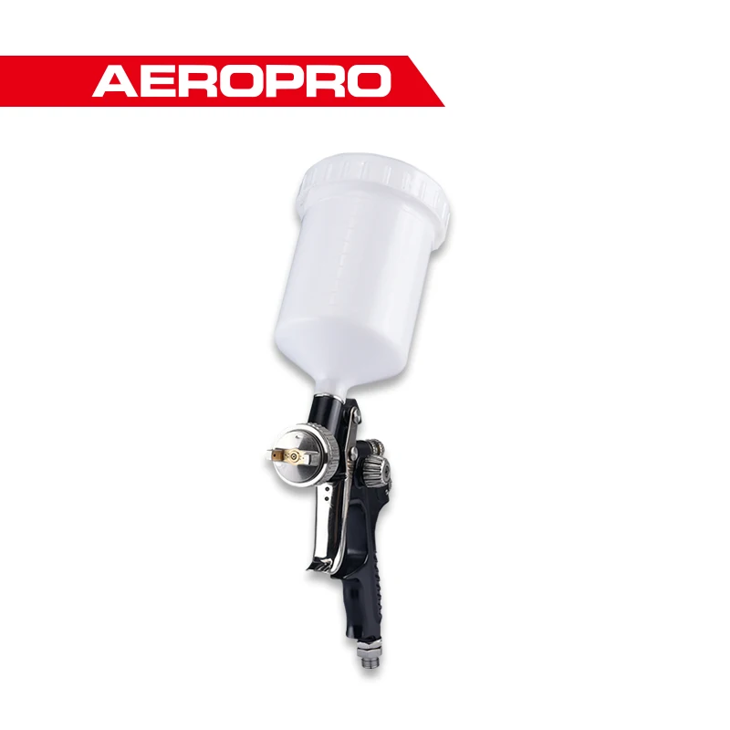 AEROPRO A604 HVLP Gravity Feed Air Spray Gun 1.3mm Nozzle Size 600cc Aluminum Cup Air Powered Auto Paint Spray Gun