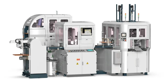 HM-ZD350D Automatic Rigid Box Machine Cake Box Machine With Double Wrapper