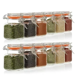 Glass Airtight Kitchen Packaging Storage Apothecary Jar For Spice Seasoning Food