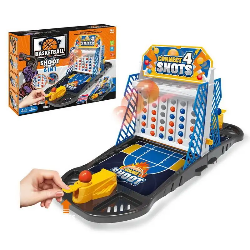 Early Childhood Education Interactive Fun Games Toys Parent-child Sports Shooting Ball Throwing Plastic Ejection Table Mini Bask