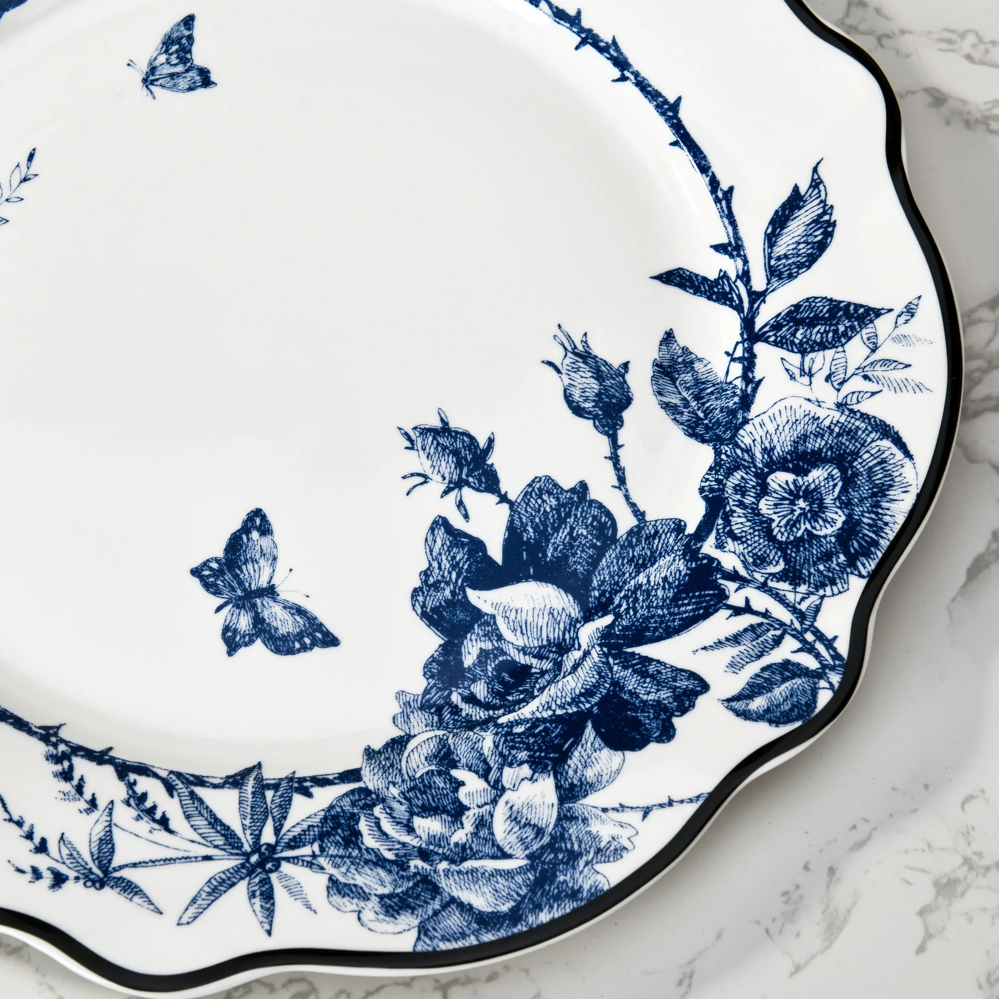 Chinese Flower Porcelain Dinnerware Set Dinner Plate Bone China Dinner Dishes Plate Sets Italian 16 pieces Dinnerware Set