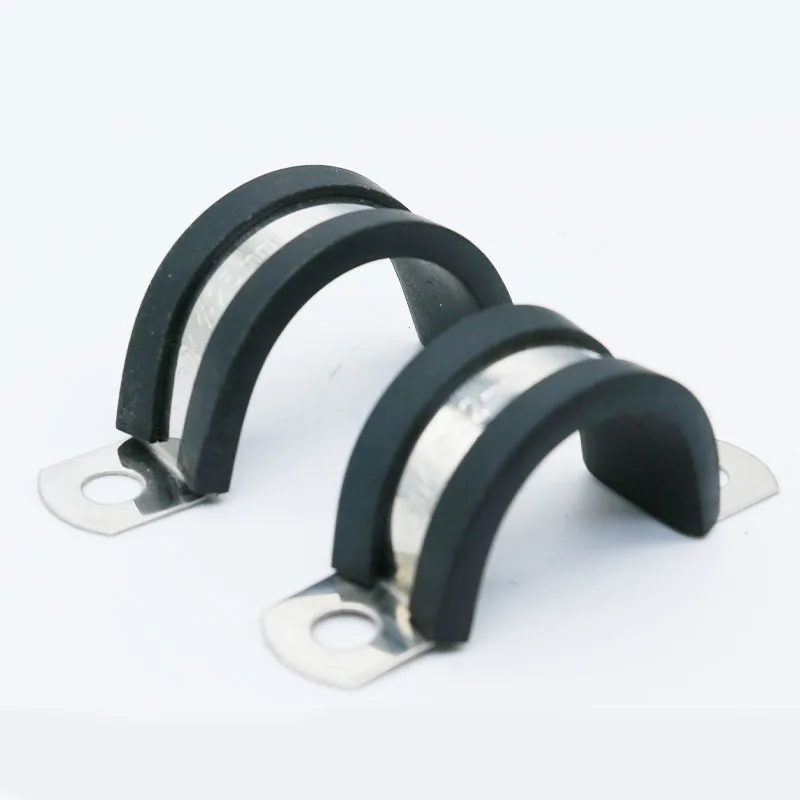High-Quality Stamping Clamp Stainless Steel Cable Clamp Rubber Cushioned Insulated Clamp
