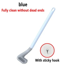 China Wall-Mounted Long Handle Handled Rubber Golf Brush Silicone Holder Set Sanitary Clean Cleaning For Toilet Bathroom