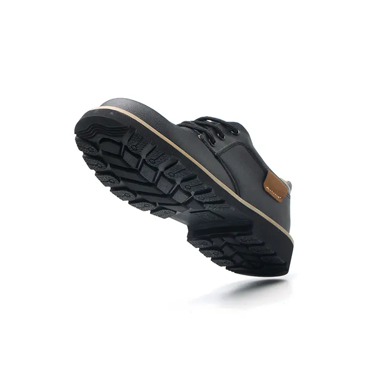 Outdoor Engineering Working Low Cut Black Leather Safety Shoes