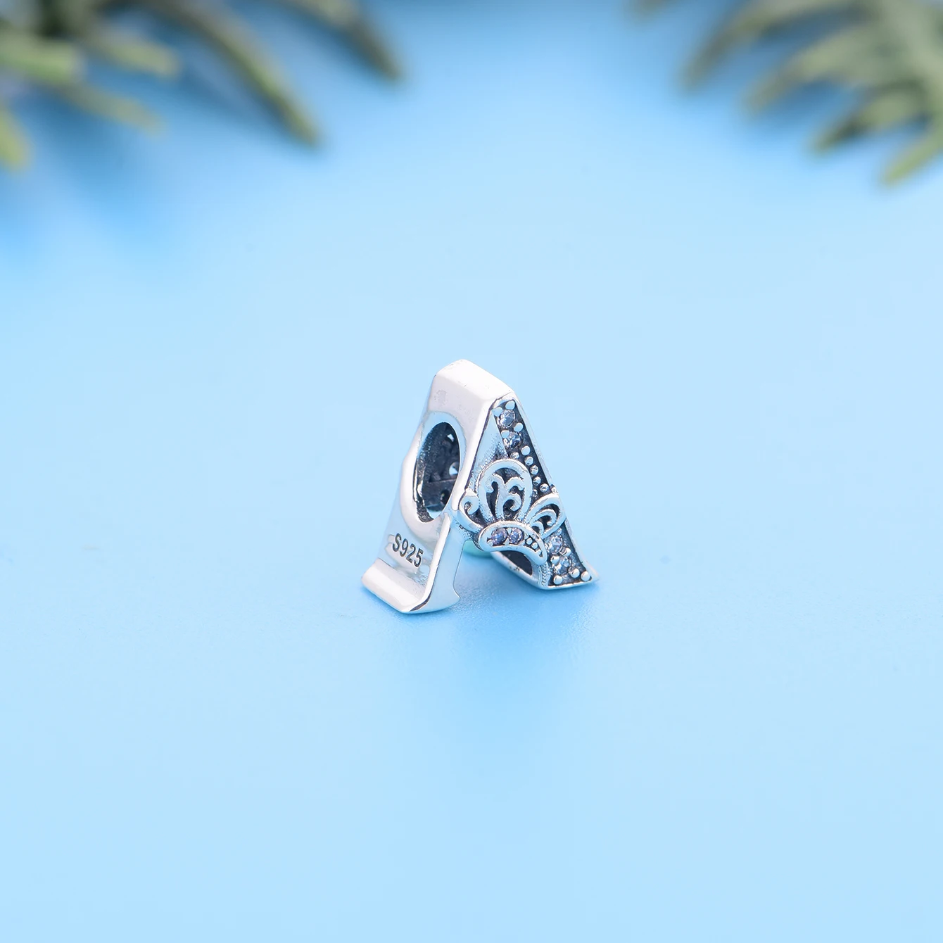 New Design Gift 925 Sterling Silver Butterfly A-Z Letter Alphabet Beads Charms For Bracelet Jewelry Making