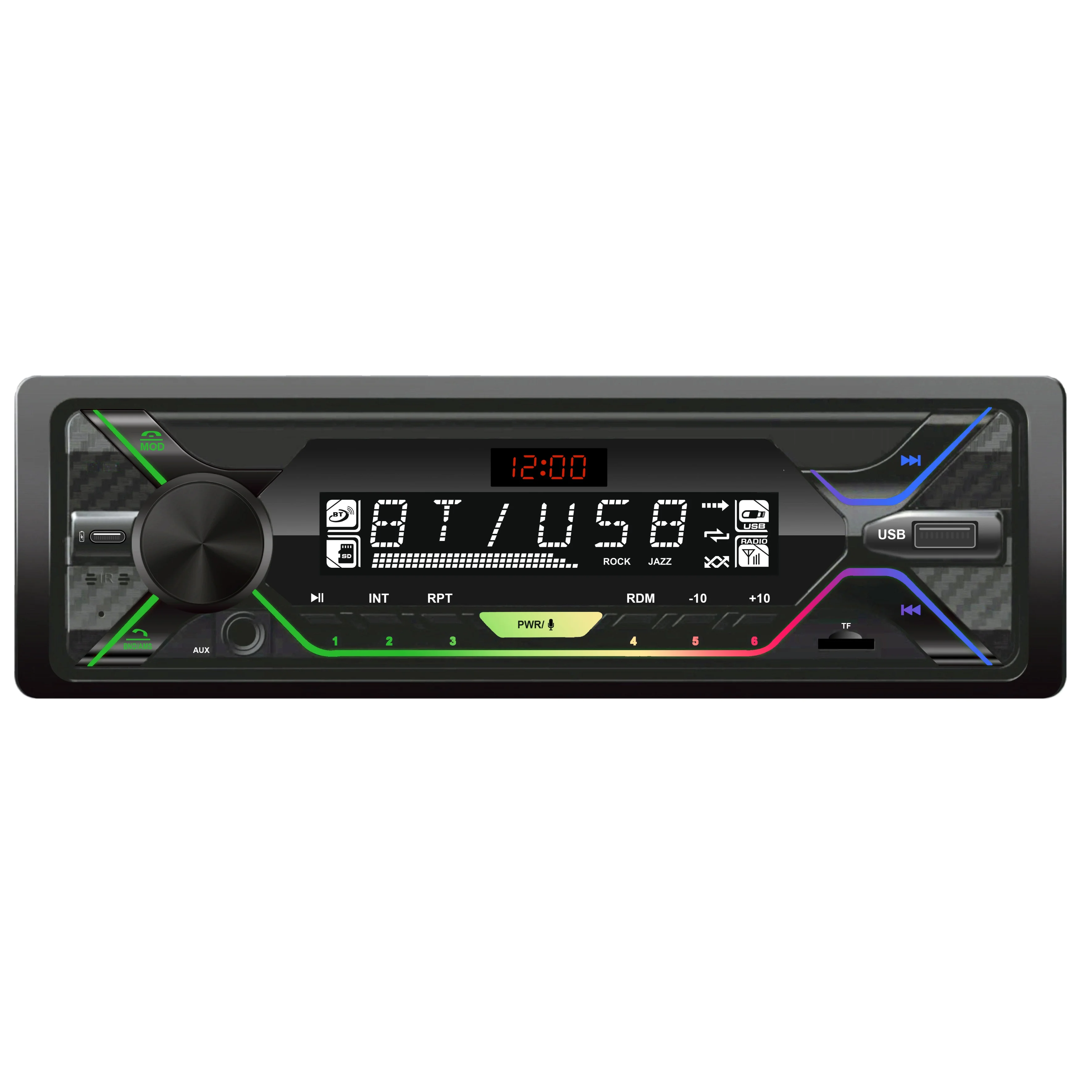 2v/ 24v Car Mp3 Player 1din Audio Autoradio Wireless Bt 2usb Sd Aux Fm Car Mp3 Player