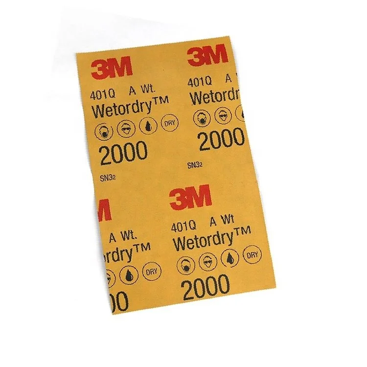 3M 401Q Грит p1000 до p2000 Водонепроницаемая эмеричная бумага 100% силиконовая карбидная наждачная