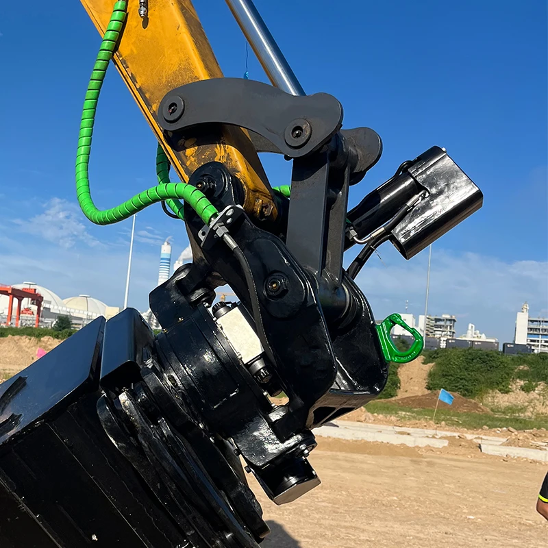 Mini Excavator 1ton hydraulic wrist accessories 360 degree rotation and left and right Angle tilt