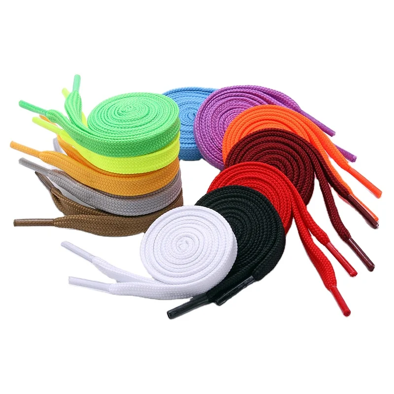 Custom shoe laces Design Flat Elastic Polyester Shoe Strings Sports Shoelaces