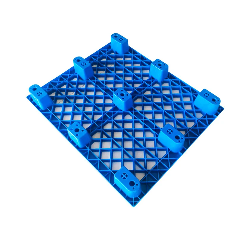 Сверхмощный пластиковый плоский девятифутовый HDPE синий поддон для складского хранения логистика стальной