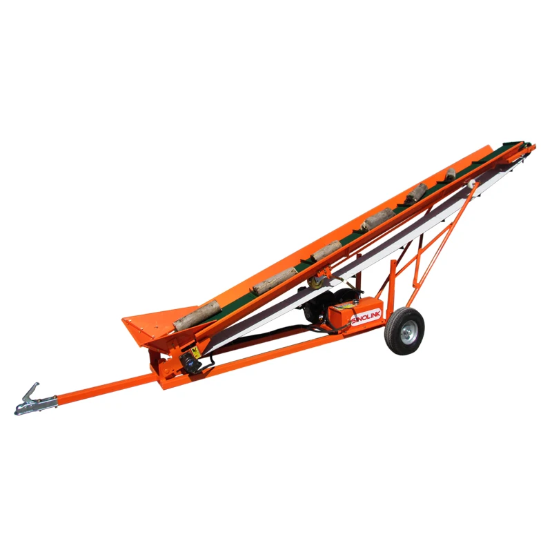 ATV belt log conveyor elevator transporting processor