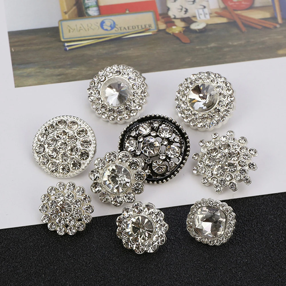NIUNIU factory oem best quality custom coat buttons small fragrance crystal sewing button