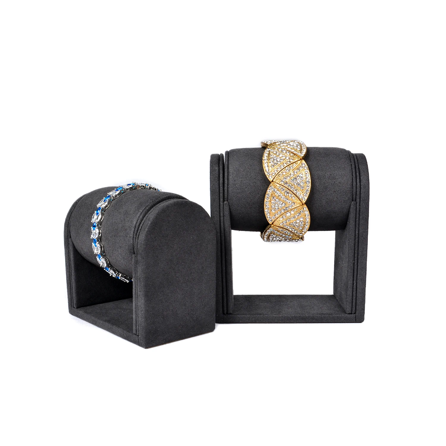 Custom Luxury Microfiber Bangle Display Stands Holder For Jewelry Store