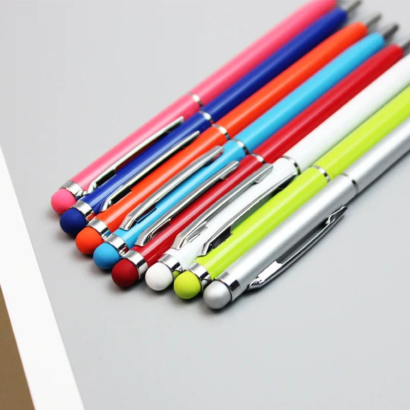 High Quality Metal Black Stylus Pen Rubber Coated Soft Touch Ball Pen for Giveaway Business Gift
