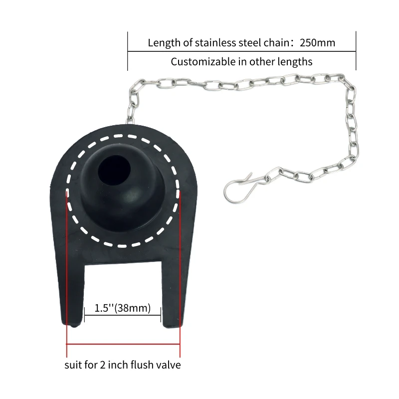 Adjustable Fill Valve Replacement Kit Universal Toilet 2-Inch Rubber Flapper Side Tank Lever Fashion-Design Iron Rod Bathroom