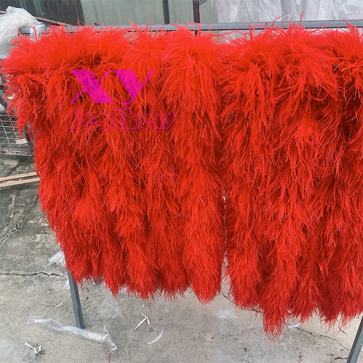 2meter  black white Ostrich feather boa Wholesale colorful Natural Ostrich Feather Boa for women lady scarf or Decoration