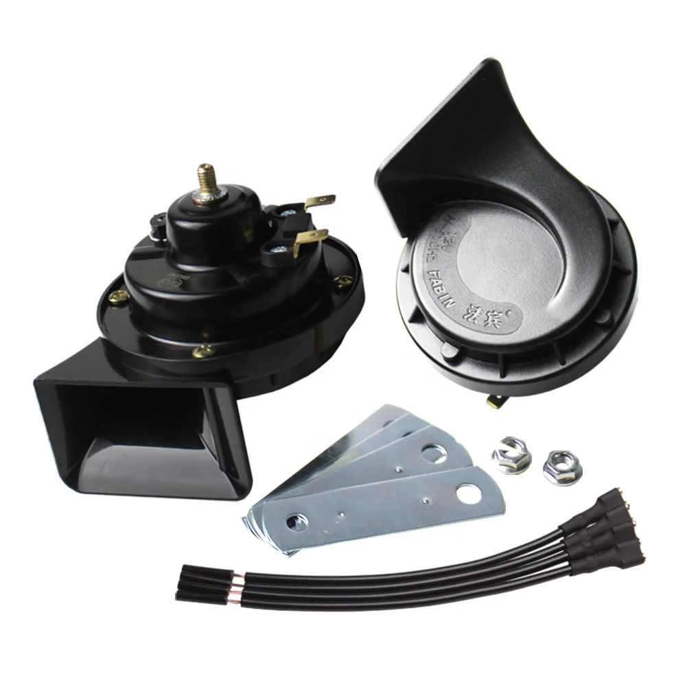 C- Auto Horn автомобильный звуковой сигнал громкий двухцветный Водонепроницаемый Электрический улитки Комплект Универсальный для любых автомобилей 12/24