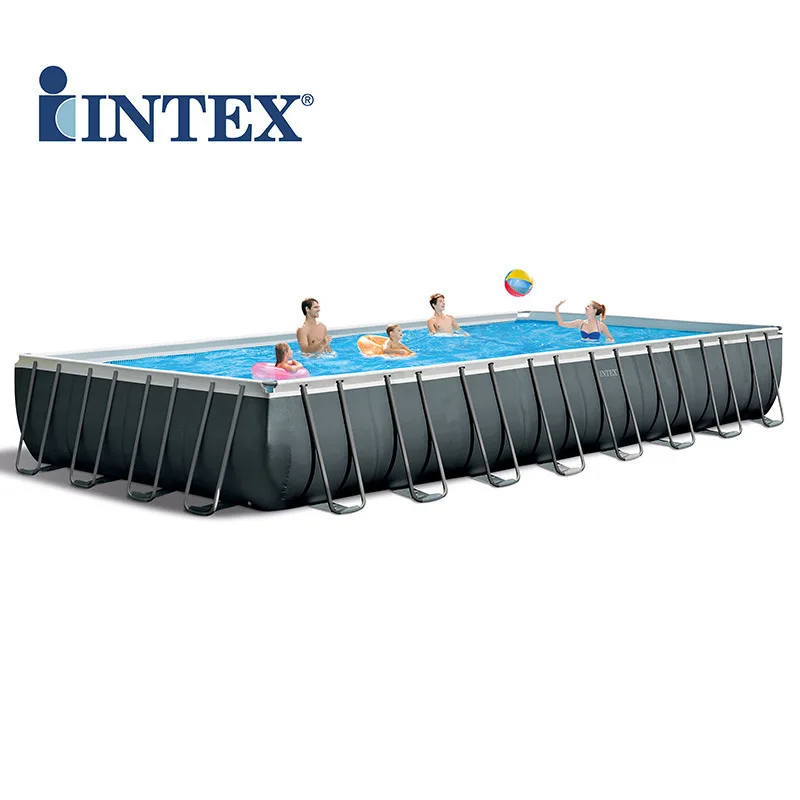 Intex 26378 luxury rectangular swimming pool include pump,ladder ,ground cloth,cover