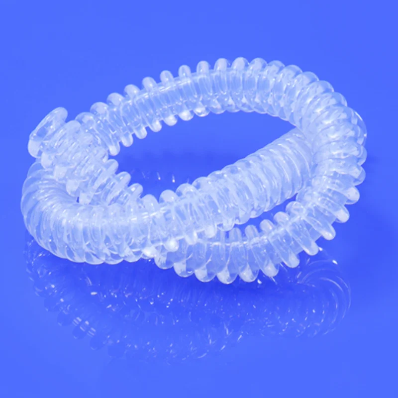Customized High Temperature Disinfection Transparent Silicone Bellows Respirator Loop Tube Medical Grade Connected Silicone Tube