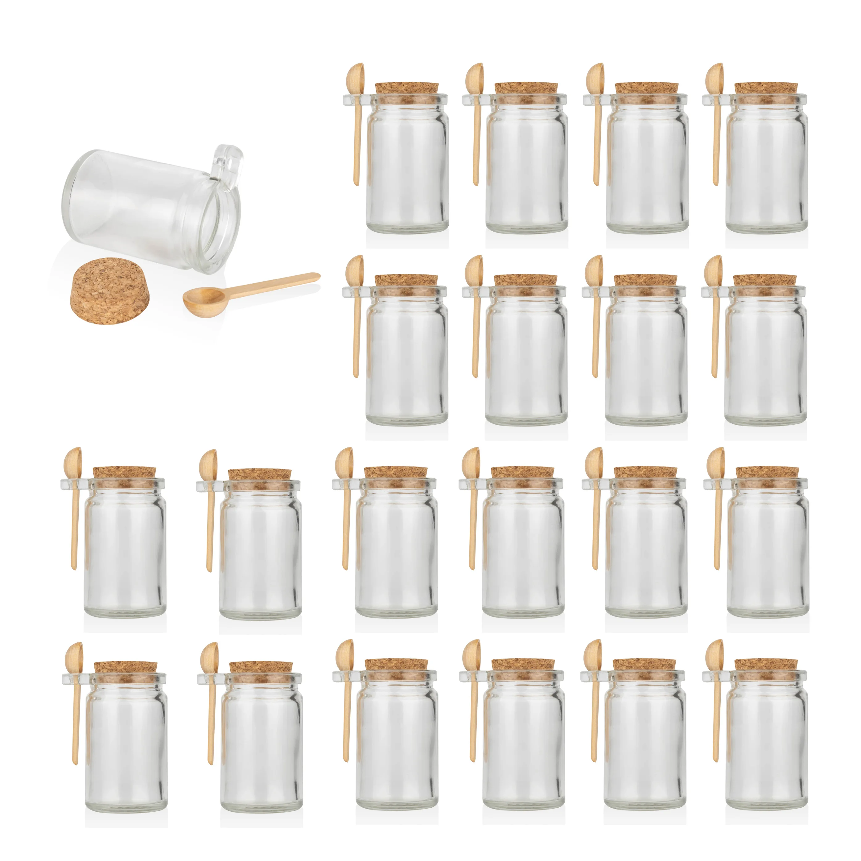 Wholesale Round Wide Mouth yogurt jar food container grade glass pudding bottles